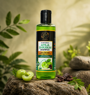 Amla Shikakai Herbal Shampoo – Ayurvedic Sulfate-Free Shampoo for Hair Growth, Dandruff Control & Scalp Nourishment – For Men & Women, All Hair Types, 200ml